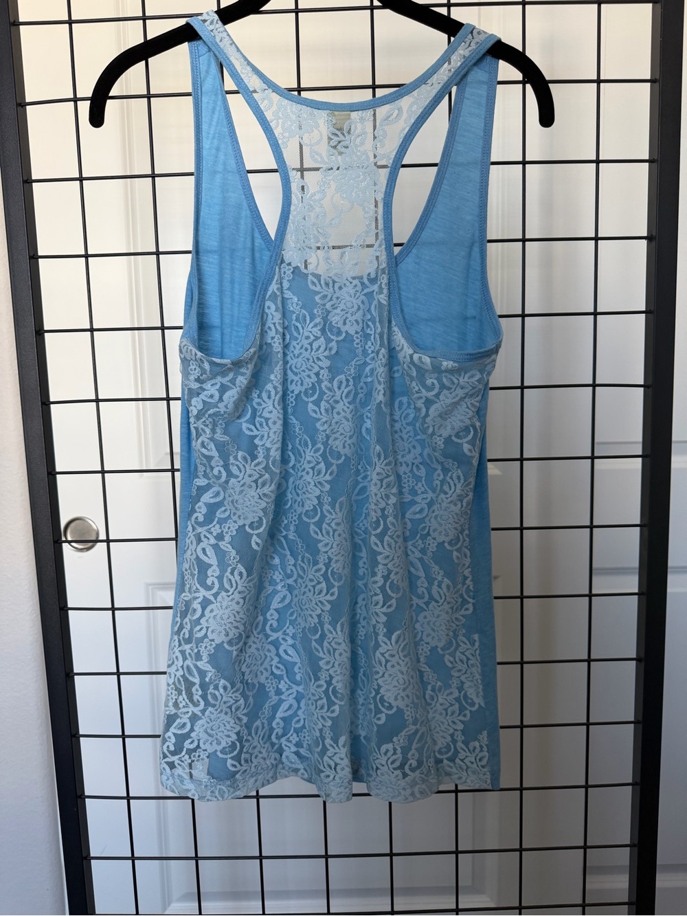 Maui Built Light Blue Lace-Back Racer Tank - Picture 2 of 3